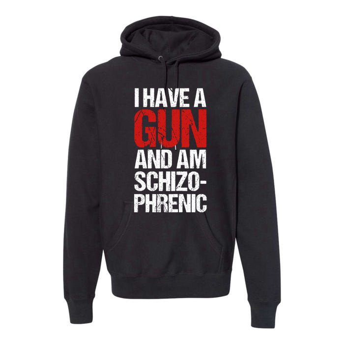 I Have A Gun And Am Schizophrenic Premium Hoodie