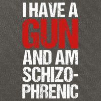 I Have A Gun And Am Schizophrenic Cotton Canvas Backpack