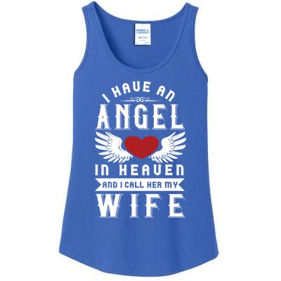 I Have An Angel In Heaven And I Call Her My Wife Remembrance Funny Gift Ladies Essential Tank