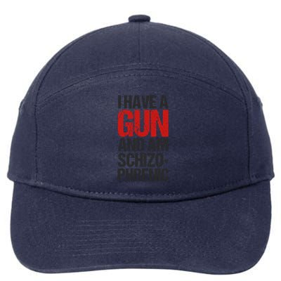 I Have A Gun And Am Schizophrenic 7-Panel Snapback Hat