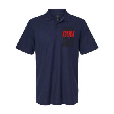 I Have A Gun And Am Schizophrenic Softstyle Adult Sport Polo