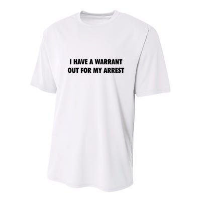 I Have A Warrant Out For My Arrest 2000s Celebrity Inspired Youth Performance Sprint T-Shirt