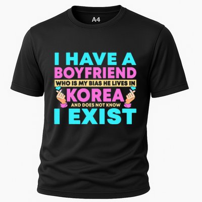 I Have A Boyfriend Who Is My Bias Korean Kdrama Kpop Lover Cooling Performance Crew T-Shirt