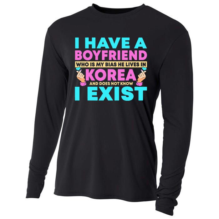 I Have A Boyfriend Who Is My Bias Korean Kdrama Kpop Lover Cooling Performance Long Sleeve Crew