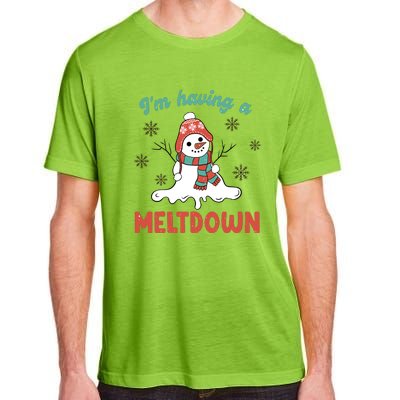 I'm Having A Meltdown Retro Christmas Snowman Gift Adult ChromaSoft Performance T-Shirt