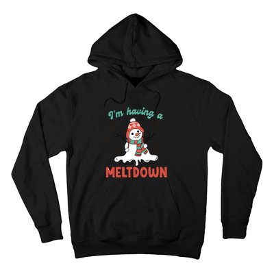 I'm Having A Meltdown Retro Christmas Snowman Gift Hoodie