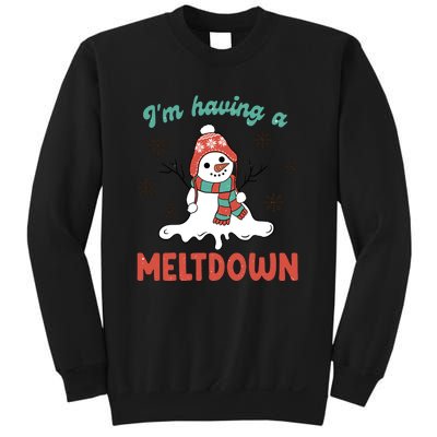 I'm Having A Meltdown Retro Christmas Snowman Gift Sweatshirt