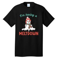 I'm Having A Meltdown Retro Christmas Snowman Gift Tall T-Shirt