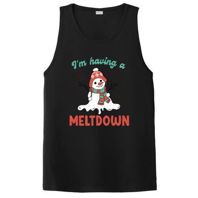 I'm Having A Meltdown Retro Christmas Snowman Gift PosiCharge Competitor Tank