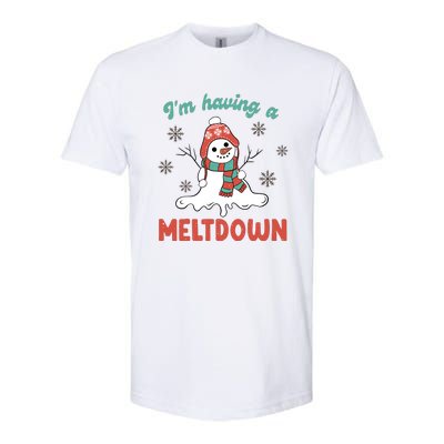 I'm Having A Meltdown Retro Christmas Snowman Gift Softstyle CVC T-Shirt