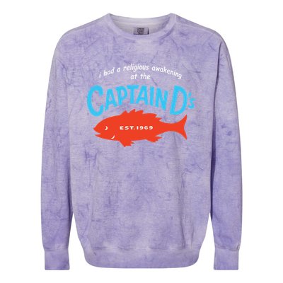 I Had A Religious Awakening At The Captain Ds Est 1969 Colorblast Crewneck Sweatshirt