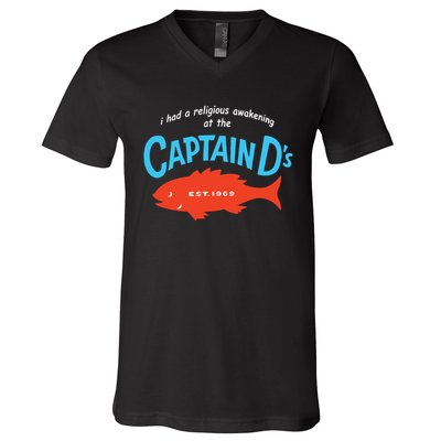 I Had A Religious Awakening At The Captain Ds Est 1969 V-Neck T-Shirt