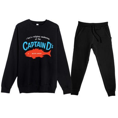 I Had A Religious Awakening At The Captain Ds Est 1969 Premium Crewneck Sweatsuit Set