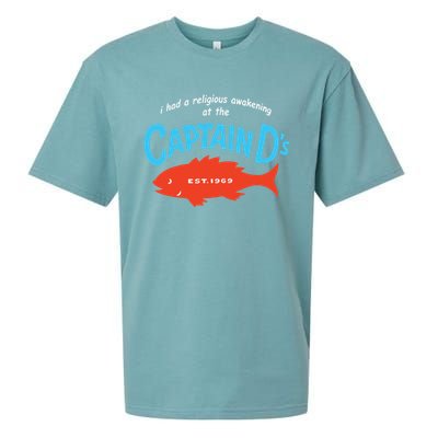 I Had A Religious Awakening At The Captain Ds Est 1969 Sueded Cloud Jersey T-Shirt