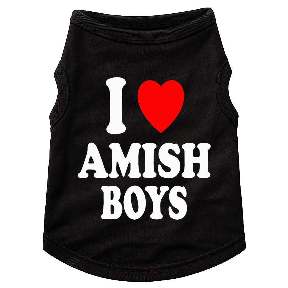 I Heart Amish Attraction Handsome Hot Sexy Doggie Tank