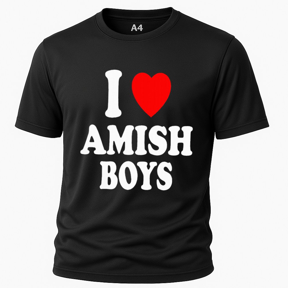 I Heart Amish Attraction Handsome Hot Sexy Cooling Performance Crew T-Shirt