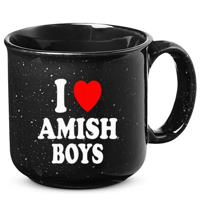 I Heart Amish Attraction Handsome Hot Sexy 15oz Campfire Ceramic Mug
