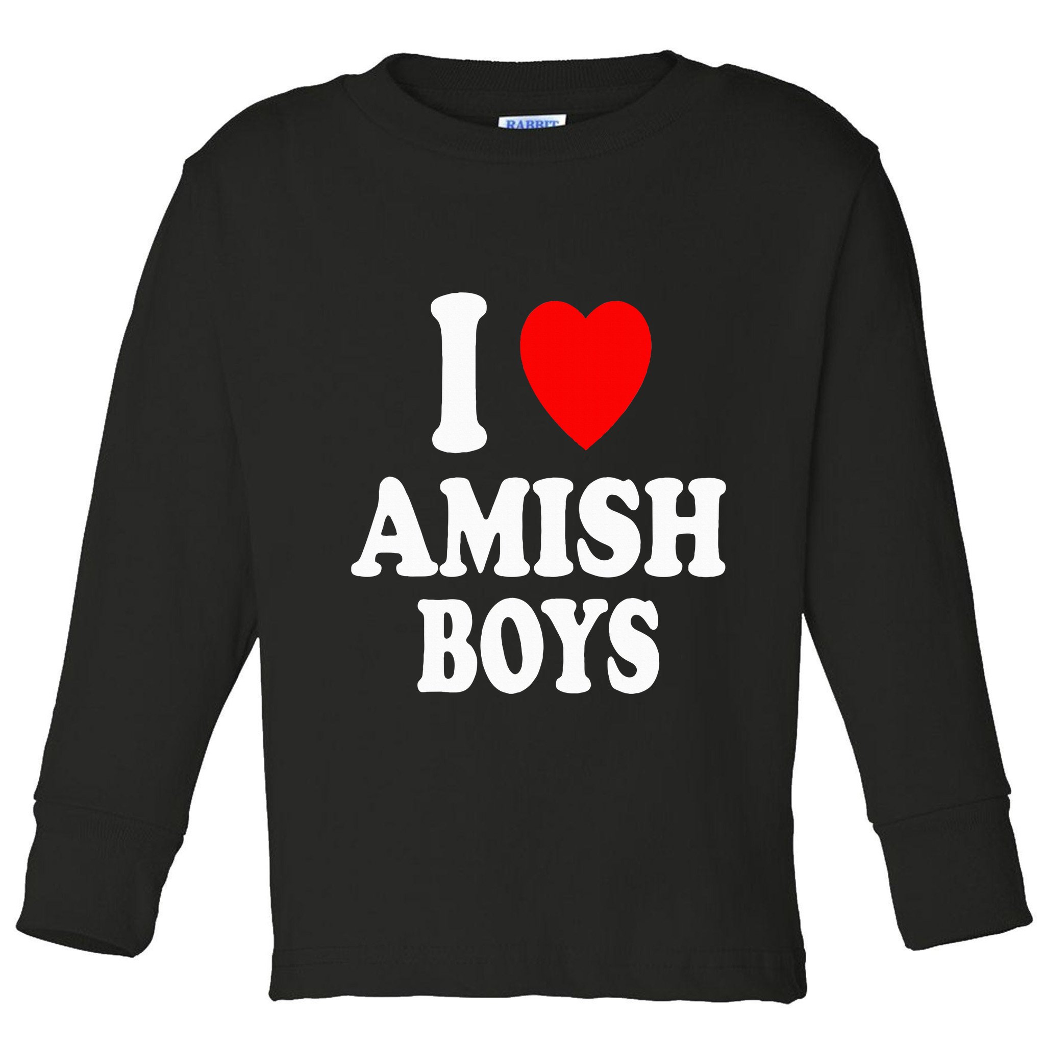 I Heart Amish Attraction Handsome Hot Sexy Toddler Long Sleeve Shirt