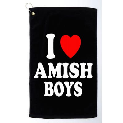 I Heart Amish Attraction Handsome Hot Sexy Golf Towel