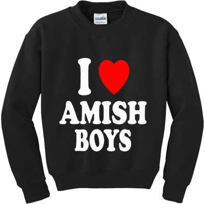 I Heart Amish Attraction Handsome Hot Sexy Kids Sweatshirt