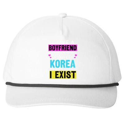 I Have A Boyfriend Who Is My Bias Kpop Lover Kdrama Korean Snapback Five-Panel Rope Hat