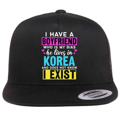 I Have A Boyfriend Who Is My Bias Kpop Lover Kdrama Korean Flat Bill Trucker Hat