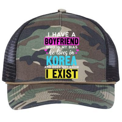 I Have A Boyfriend Who Is My Bias Kpop Lover Kdrama Korean Retro Rope Trucker Hat Cap