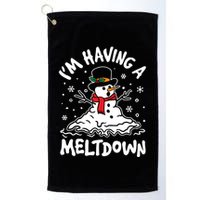 Im Having A Meltdown Winter Funny Snowman Golf Towel