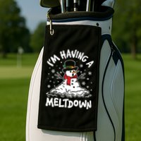 Im Having A Meltdown Winter Funny Snowman Golf Towel