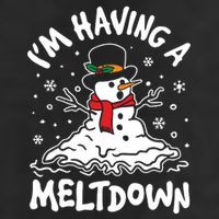 Im Having A Meltdown Winter Funny Snowman Golf Towel