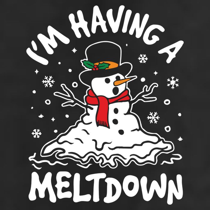 Im Having A Meltdown Winter Funny Snowman Golf Towel