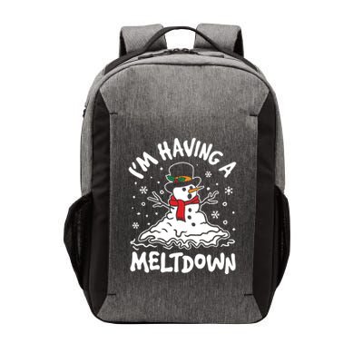 Im Having A Meltdown Winter Funny Snowman Vector Backpack