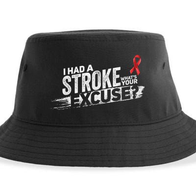 I Had A Stroke Whats Your Excuse Funny Stroke Survivor Sustainable Bucket Hat