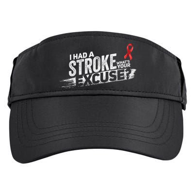 I Had A Stroke Whats Your Excuse Funny Stroke Survivor Adult Drive Performance Visor