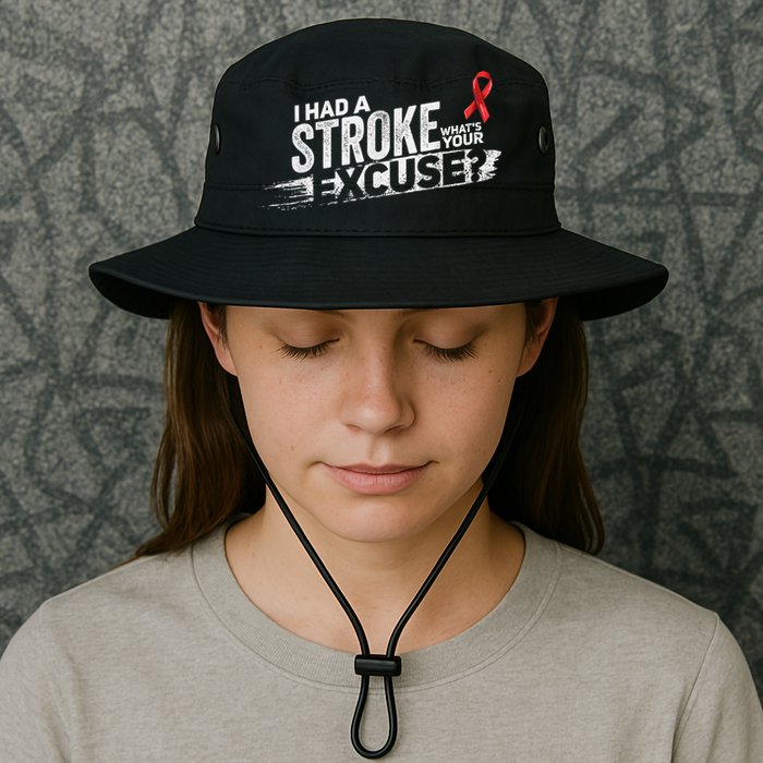 I Had A Stroke Whats Your Excuse Funny Stroke Survivor Bucket Hat
