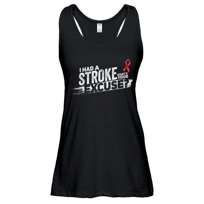I Had A Stroke Whats Your Excuse Funny Stroke Survivor Ladies Essential Flowy Tank