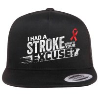 I Had A Stroke Whats Your Excuse Funny Stroke Survivor Flatbill Hat