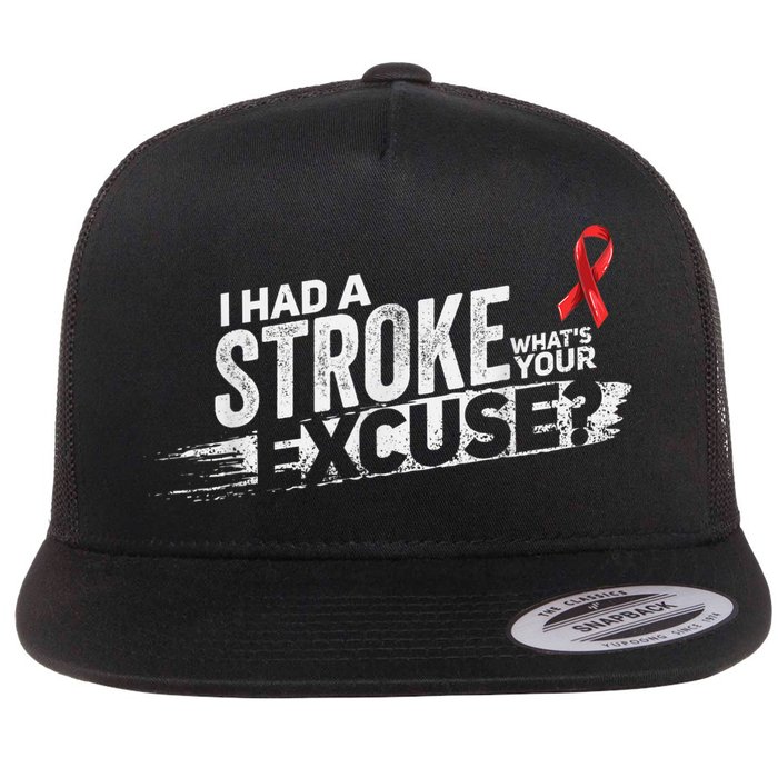 I Had A Stroke Whats Your Excuse Funny Stroke Survivor Flatbill Hat