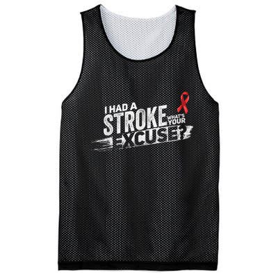 I Had A Stroke Whats Your Excuse Funny Stroke Survivor Mesh Reversible Basketball Jersey Tank