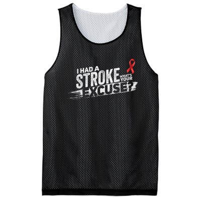 I Had A Stroke Whats Your Excuse Funny Stroke Survivor Mesh Reversible Basketball Jersey Tank