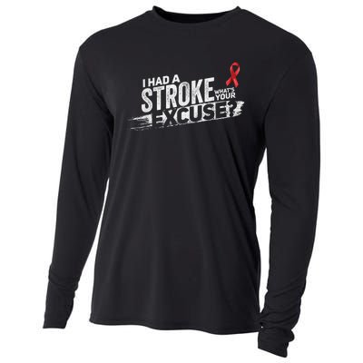 I Had A Stroke Whats Your Excuse Funny Stroke Survivor Cooling Performance Long Sleeve Crew