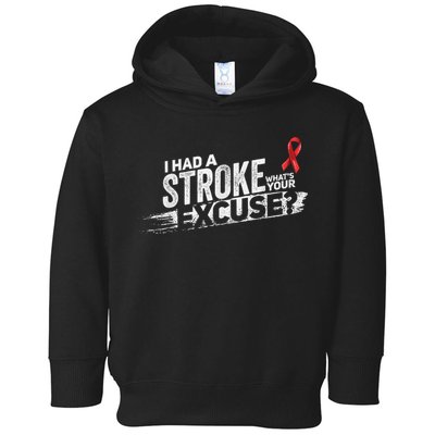 I Had A Stroke Whats Your Excuse Funny Stroke Survivor Toddler Hoodie