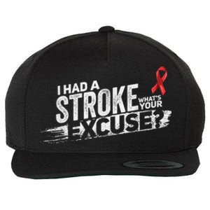 I Had A Stroke Whats Your Excuse Funny Stroke Survivor Wool Snapback Cap