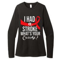 I Had A Stroke Stroke Survivor Red Awareness Ribbon Womens CVC Long Sleeve Shirt