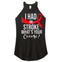 I Had A Stroke Stroke Survivor Red Awareness Ribbon Women's Perfect Tri Rocker Tank