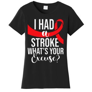 I Had A Stroke Stroke Survivor Red Awareness Ribbon Women's T-Shirt