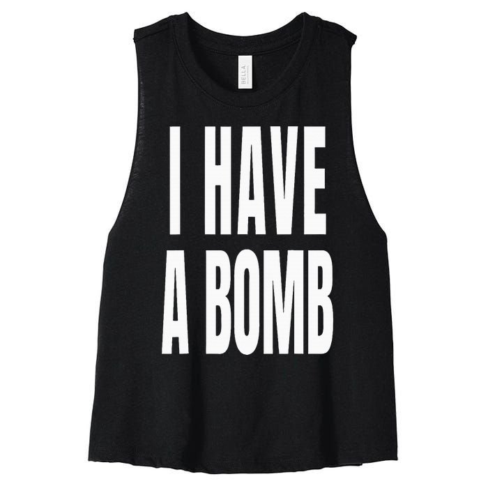 I Have A Bomb Women's Racerback Cropped Tank