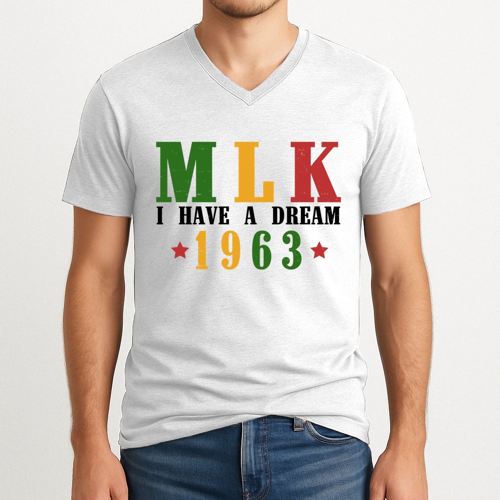 I Have A Dream Mlk Day 1963 V-Neck T-Shirt