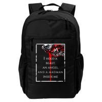 I Hold A Beast An Angel And A Madman Inside Me Backpack