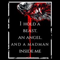 I Hold A Beast An Angel And A Madman Inside Me 7-Panel Snapback Hat